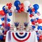 Red White and Blue Balloons Arch Kit, 4th of July Balloons Patriotic Decorations, Birthday Wedding Nautical Baseball Theme with Star Foil Balloons Decorations, 160pcs